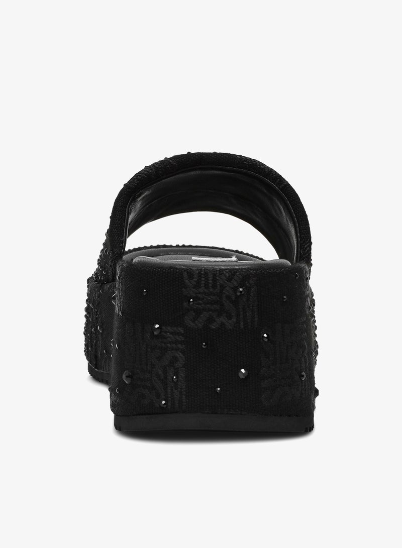 ستيف مادن صنادل إسفين بشعار قماشي - Image 3